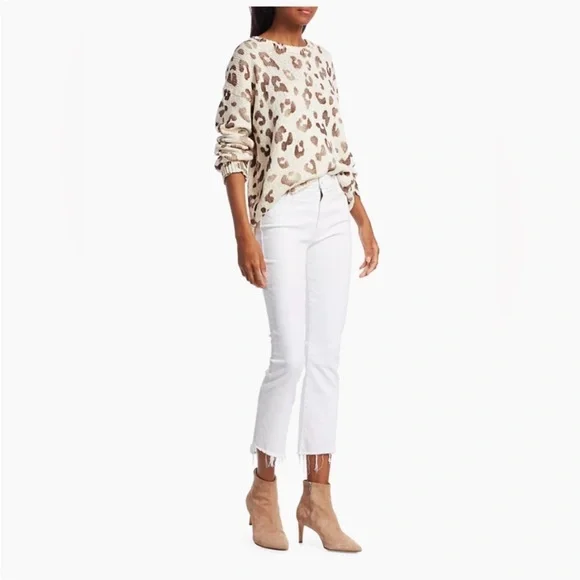 MOTHER The Insider Crop Step Fray in Fairest of them All White Jeans Denim 31 - Picture 5 of 16